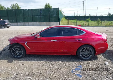 2019 Genesis G70 2.0T Advanced z USA, uszkodzony, nr VIN KMTG64LA7KU031655